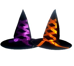 Chapéu De Bruxa Com Laco Halloween