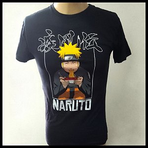Camiseta Naruto Lamen Preto - Piticas