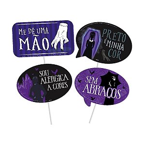 Wandinha Placas Divertidas  c/4un. - Festcolor