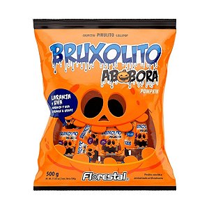 Pirulito Bruxolito Abóbora Halloween Sortido 500G