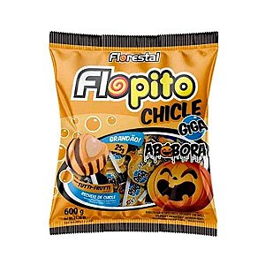 Pirulito Flopito chicle giga Abóbora Halloween 600g/25g - Florestal
