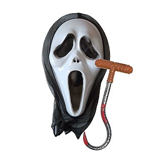 Kit Halloween Máscara do Pânico + Gancho de Açougueiro - Casa & Festa