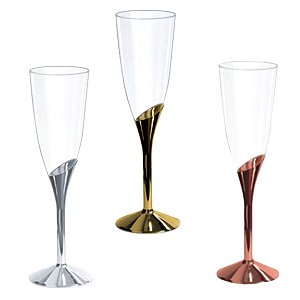 Conjunto de Taça Champagne 150 ml - 06 unidades - Silver Plastic
