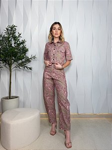 Camisa Cropped Clara Paisley
