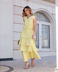 Saia Midi Myka Butter Yellow