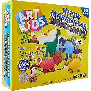 Massa De Modelar Kit Dinossauros Art Kids 600G - Acrilex