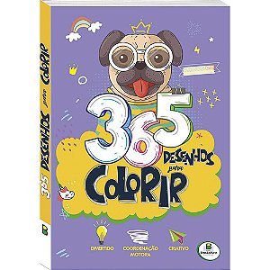 Livro 365 Desenhos Para Colorir Roxo - BrasiLeitura
