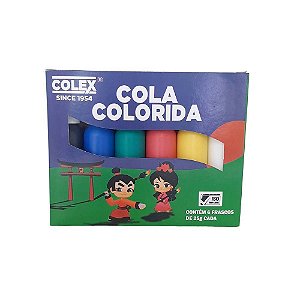 Cola Colorida 6 Cores Colex - Relutex