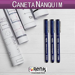 Caneta Nanquim Técnica Preta - Renk
