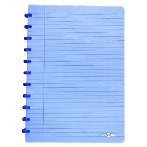 Caderno De Disco A4 72 Folhas Transparent Azul - Atoma
