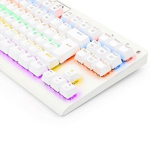 TECL MEC DARK AVENGER K568W RGB BRANCO SWITCH MARROM REDRAGON