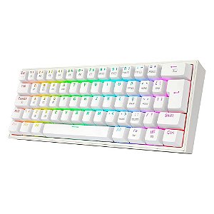 TECLADO MEC S/FIO / BT FIZZ PRO K616 BCO S. MARROM REDRAGON