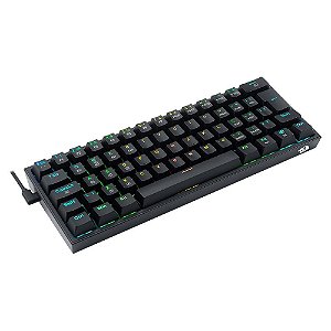 TECLADO MEC FIZZ PRO K616-RGB PRETO S. MARROM REDRAGON