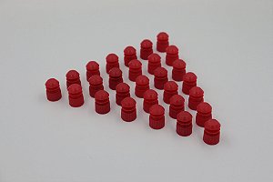 TAMPA P/ TUBO 12 ML VERMELHA - PACOTE COM 1000 UNIDADES