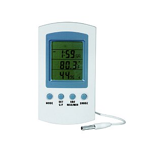 Termômetro higrômetro digital int-50+70 ext-10+70 (sh-122)