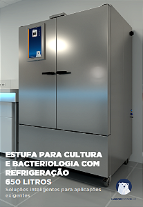 Estufa P/ Cult Bacte Refrig 650L Temp 15'C Ate 60'C 220V