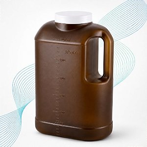 Coletor de Urina 24 h Âmbar Translúcido em PE (3 L / 3.000 mL) com Selo – Pacote com 30 unidades – J.Prolab