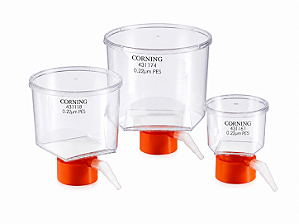Funil de Filtração Bottle-Top 1000 mL com Membrana PES 0,22 µm Boca 45 mm Estéril - Corning