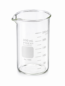 Béquer Forma Alta Berzelius com Bico e Escala Única 100 mL em Vidro Pyrex® - Corning