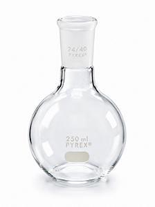 Balão de Fundo Chato com Gargalo Curto e Junta Esmerilhada Pyrex® - Corning