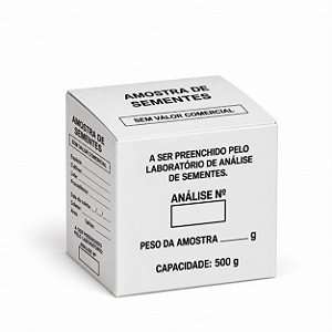 Caixa para Amostra de Sementes 500 g em Papel Duplex 300 g/m² Personalizada com sua Logomarca — JProlab