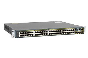 Switch Cisco WS-C2960S-48FPS-L V02 - 48x 1Gbps PoE+ com 1x Gbps + 4 SFP - Seminovo