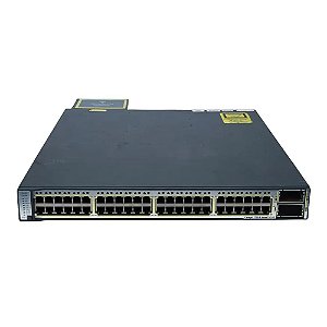 Switch Cisco Catalyst 3750E-48PD-SF - 48x 1Gbps PoE - Seminovo