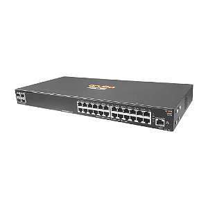 Switch HPE Aruba 2930F 24G 24x Gigabit + 4 SFP+ 1/10Gbe Gerenciável Empilhável QoS - Novo