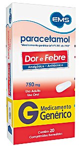 Paracetamol 750mg Generico 50x4.