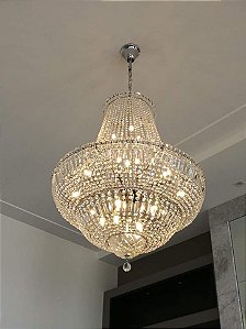 LUSTRE EM CRISTAL K9 TRANSPARENTE