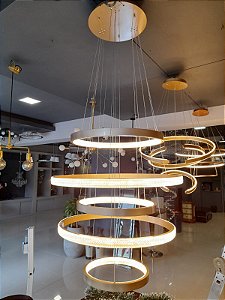LUSTRE COM 5 ANÉIS
