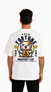 CAMISA OVERSIZED - FORTUNE CAT LUCK - UNDER CREW