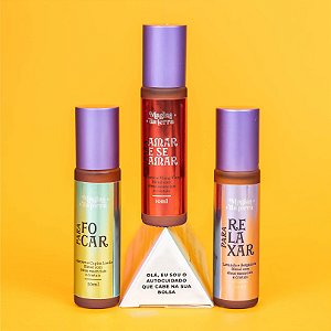 Kit 3 Rollons Blends Óleos essenciais Relaxar, Focar e Amar