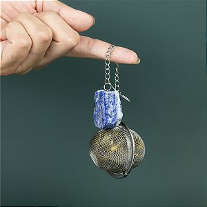 Infusor de Chá com Cristal Lápis Lazuli