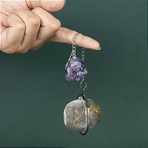 Infusor de Chá com Cristal Ametista