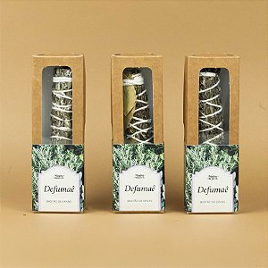 Kit 3 Bastões de Ervas para Defumação (Descarrego, Harmonia e Prosperidade)