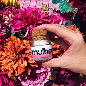 Kit 10 Mini Velas Aromáticas Lembrancinhas Dia das Mulheres 40g (Delicadeza Feminina)