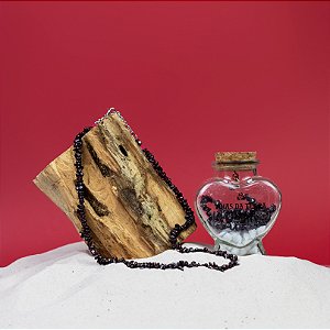 Colar de Granada Na Garrafa (Pedra da Vitalidade e Paixão)