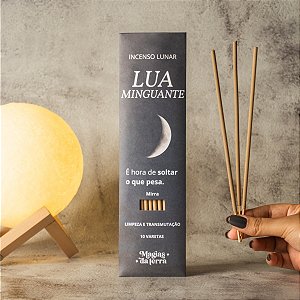 Incenso Natural Mirra Lua Minguante Ritual Purificação 10 Varetas
