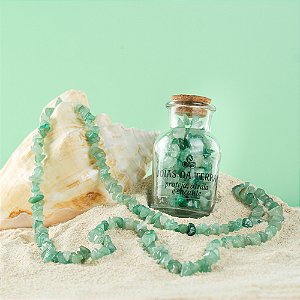 Colar Longo Quartzo Verde Na Garrafa (Cura e Bem estar)
