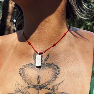 Colar 7 Nós Kabbalah com Selenita para Proteção e Limpeza Energética