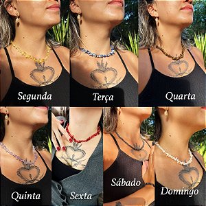 Kit Semaninha Colares de Cristais Energéticos Para cada Dia da Semana