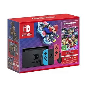 Nintendo Switch, V2, Ed. Mario Kart 8 Deluxe, Neon, Modelo