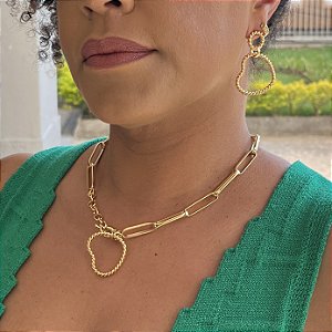 Colar Marilia Coração Trançado