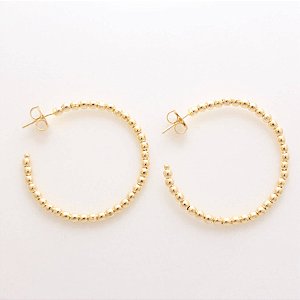 Brinco Thais argola de bolinhas G