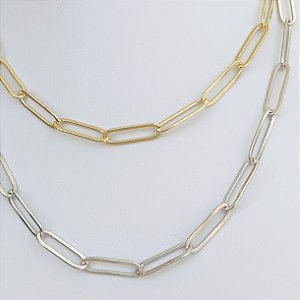 Colar Sienna com elos finos 35cm