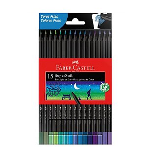 Lápis de cor 15un Supersoft cores frias Faber Castell