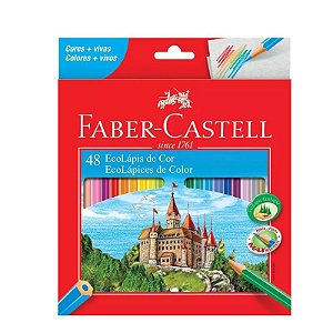 Lápis de cor sextavado 48 cores Ecolápis Faber Castell
