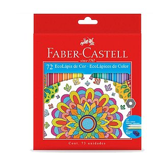 Lápis de cor sextavado 72 cores Ecolápis  Faber Castell