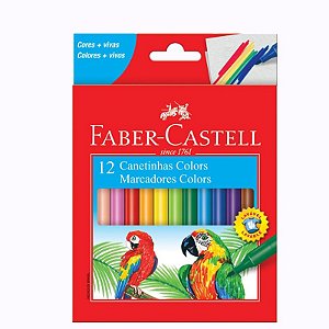 Canetinhas hidrográfica 12 cores Faber Castell
